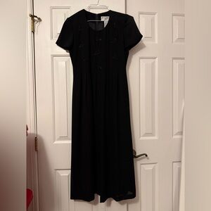 Jessica Howard Black Short-Sleeve Maxi Dress